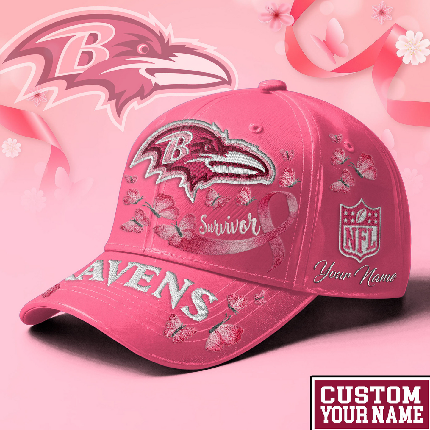 PREMIUM NFL X BATI EXCLUSIVE BREAST CANCER SURVIOR CAP