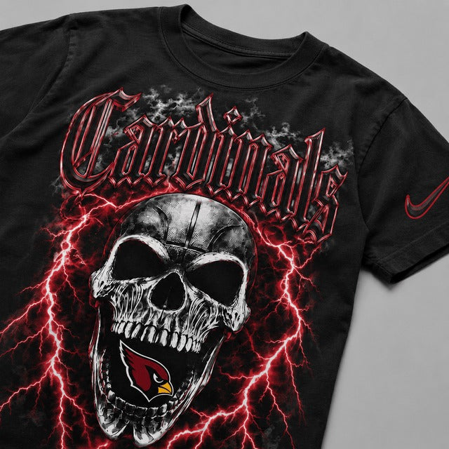 AC Premium NFL Premium Skull Lightning Graphic T-Shirt