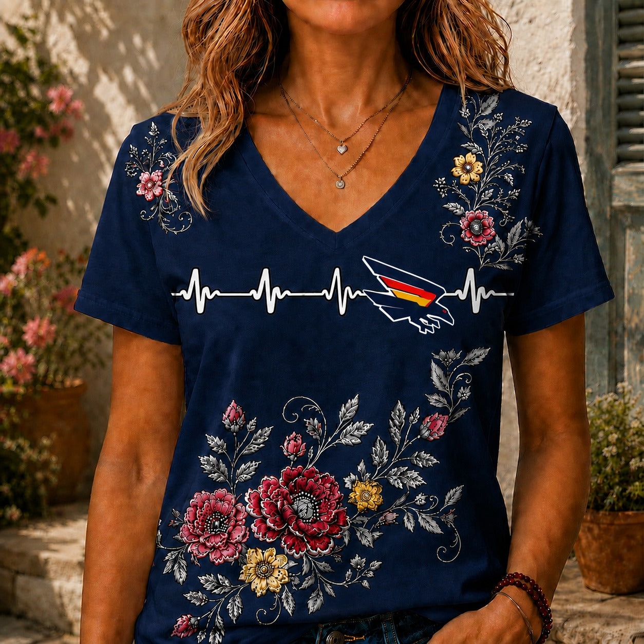 AC x AFL Luxury Women V-Neck Shirt