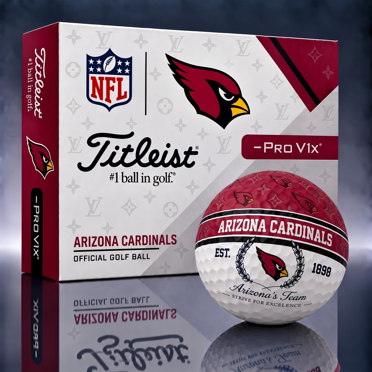 AC x NFL Custom LV x Titleist Pro V1 Golf Balls Set