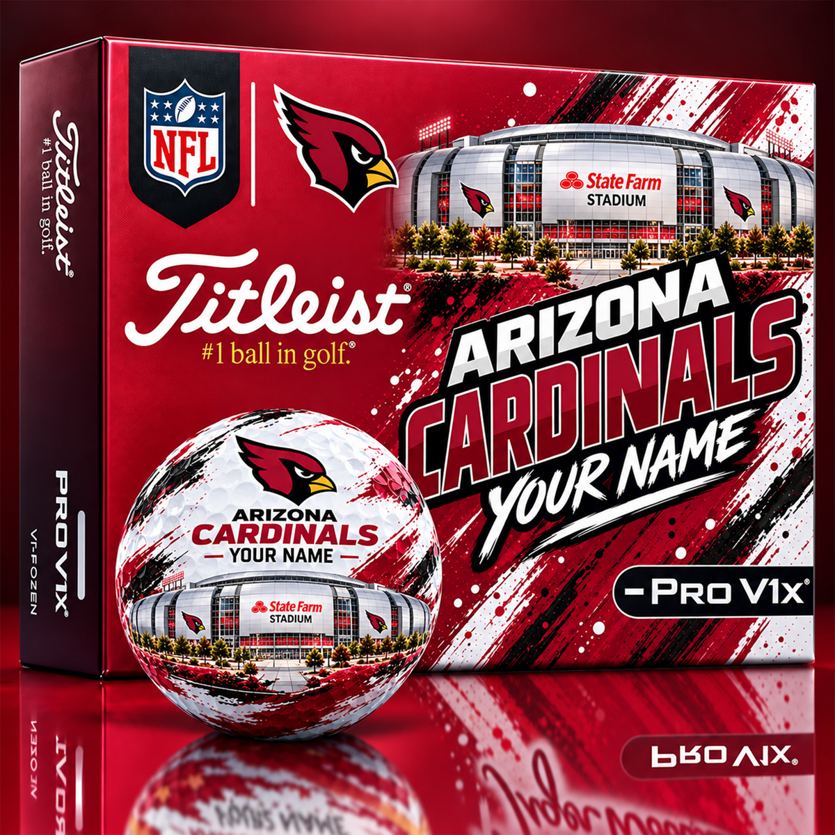 AC x Personalized NFL Team Home Stadium Edition Golf Balls Set