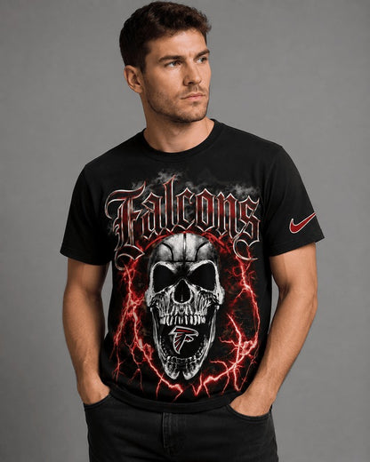 AF Premium NFL Premium Skull Lightning Graphic T-Shirt