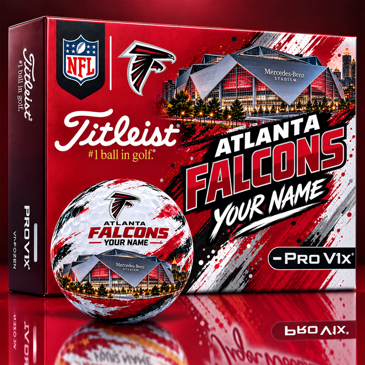 AF x Personalized NFL Team Home Stadium Edition Golf Balls Set