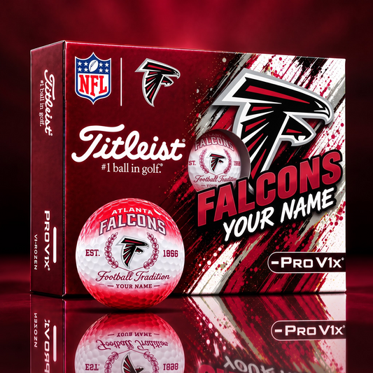 ATL X PERSONALIZED NFL MAKER-MADE TITLEIST PRO V1X GOLF BALLS