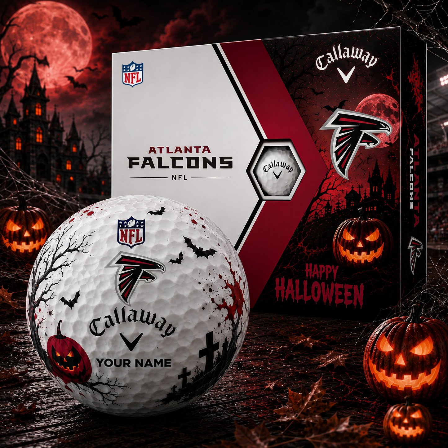 ATL X Premium NFL Halloween Golf Ball Limited Edition