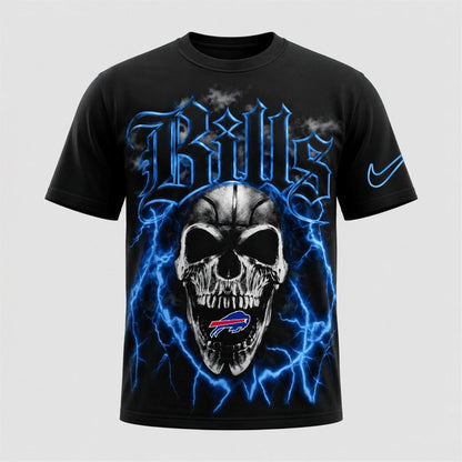 BB Premium NFL Premium Skull Lightning Graphic T-Shirt