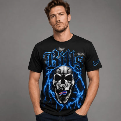 BB Premium NFL Premium Skull Lightning Graphic T-Shirt