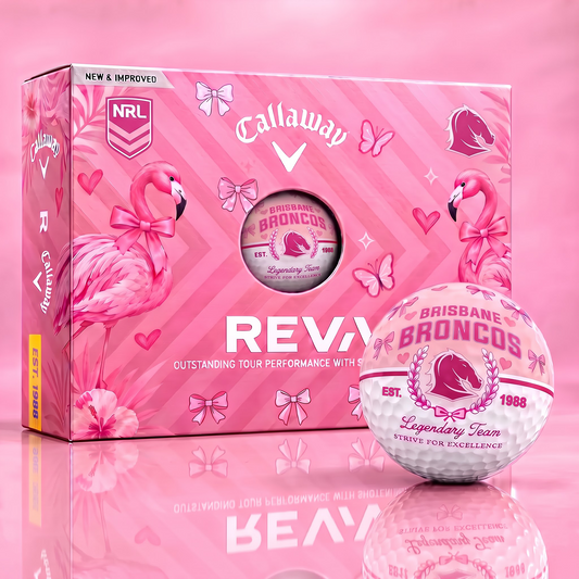 BB x Custom NRL Pink Coquette Ladies Golf Balls