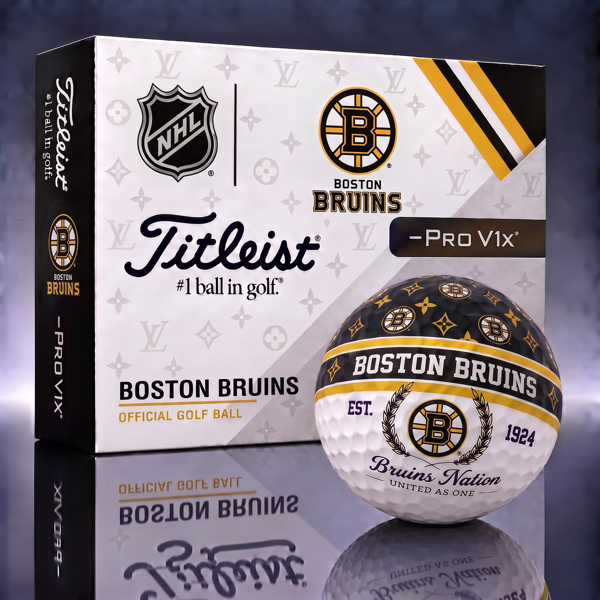BOS X NHL Custom LV x Titleist Pro V1 Golf Balls Set