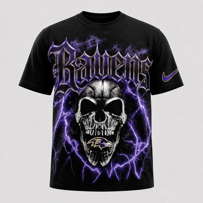 BR Premium NFL Premium Skull Lightning Graphic T-Shirt
