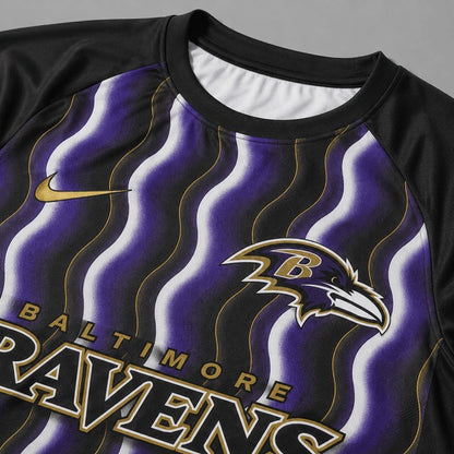 BR Premium NFL Retro Wavy Pattern Athletic T-Shirt