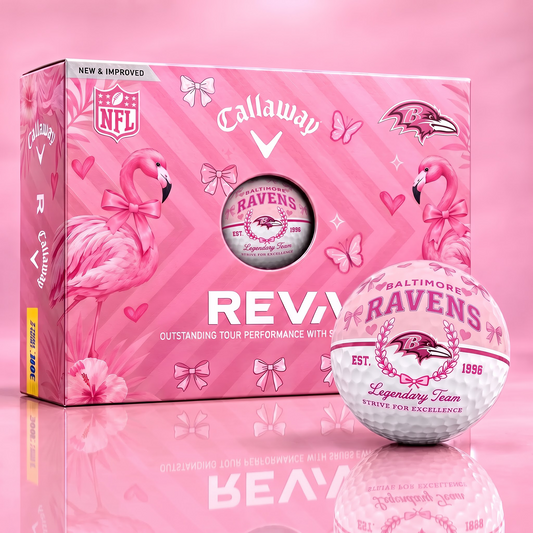 BR x Custom NFL Pink Coquette Ladies Golf Balls