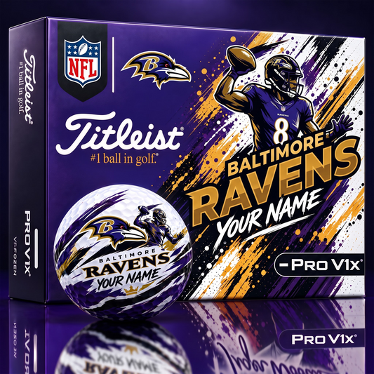 BR x Personalized NFL Titleist Pro V1x NFL Golf Balls