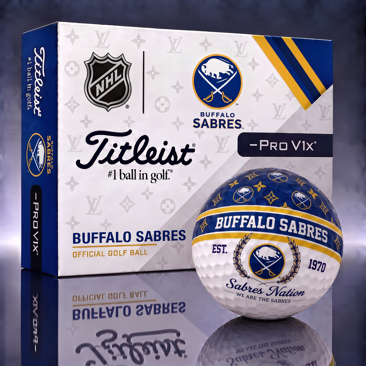 BUF X NHL Custom LV x Titleist Pro V1 Golf Balls Set