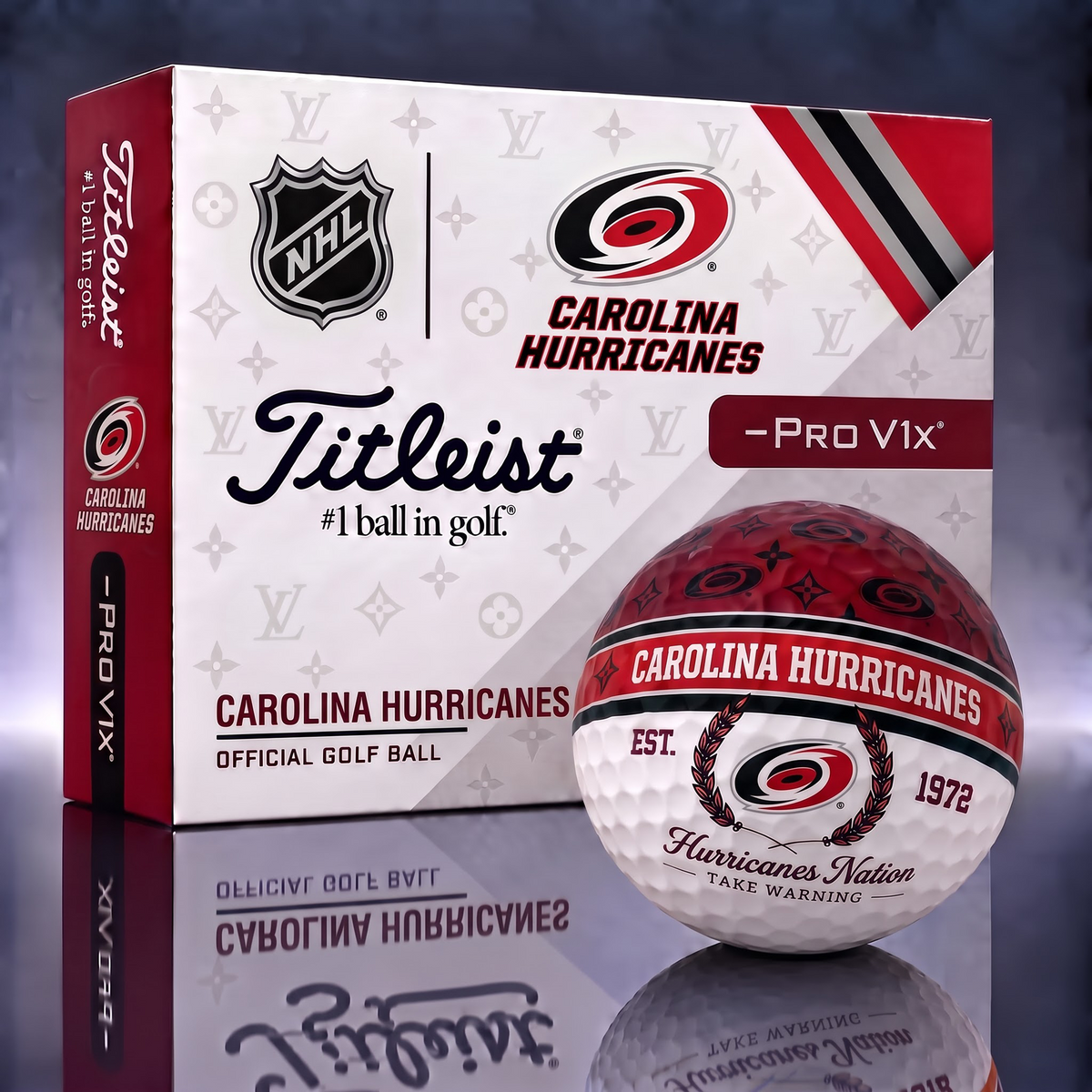CAR X NHL Custom LV x Titleist Pro V1 Golf Balls Set