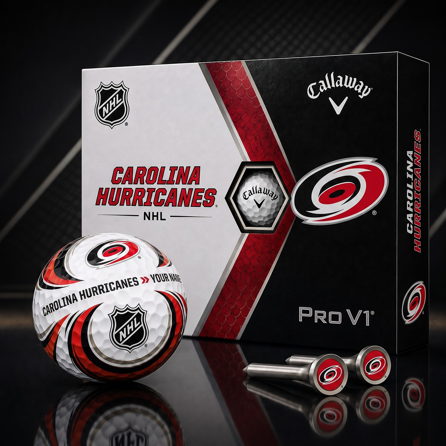 CAR X PREMIUM NHL PERSONALIZED PRO V1 GOLF BALL SET COLLECTOR EDITION
