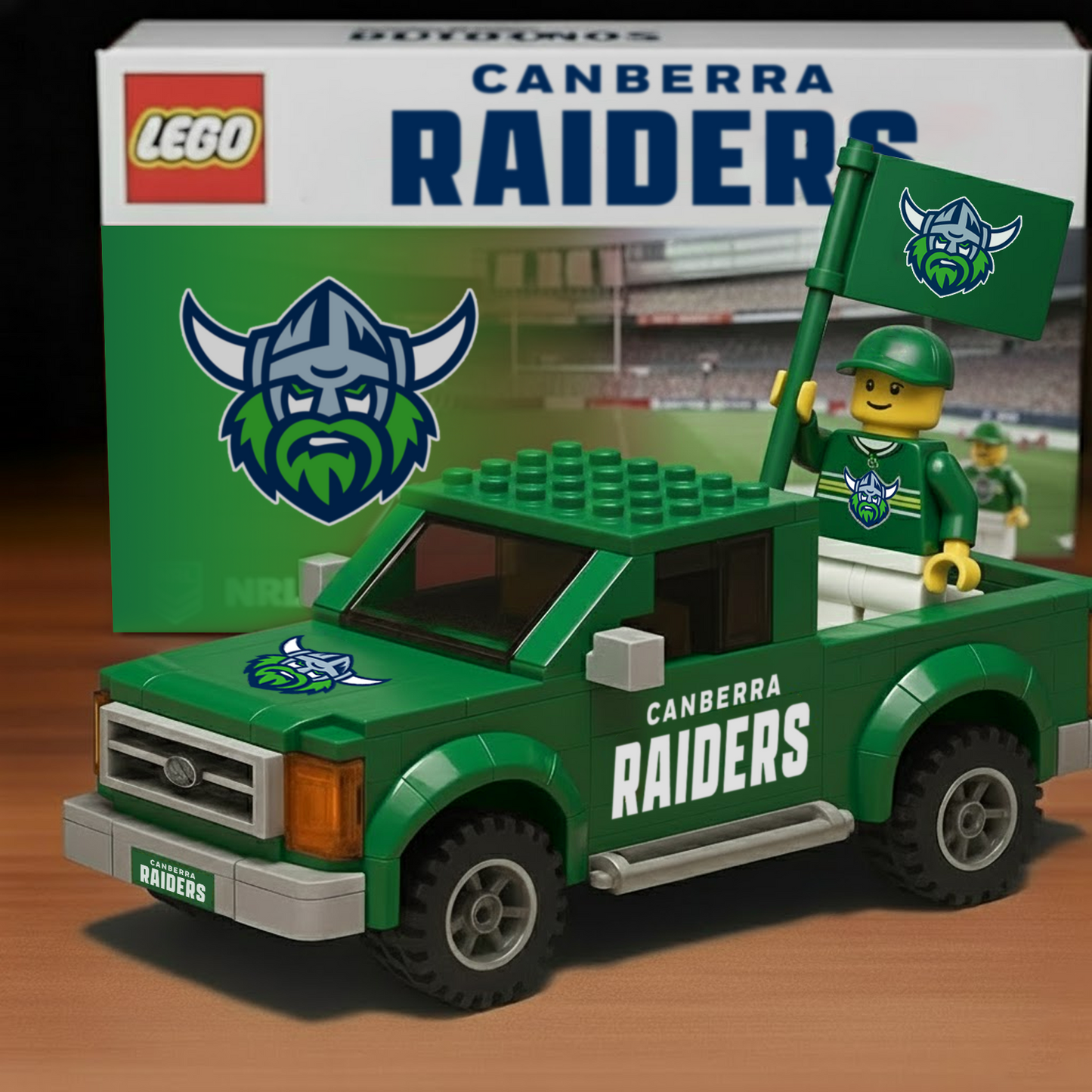 CBR x NRL Building Blocks Truck Toy Set DatND DVT