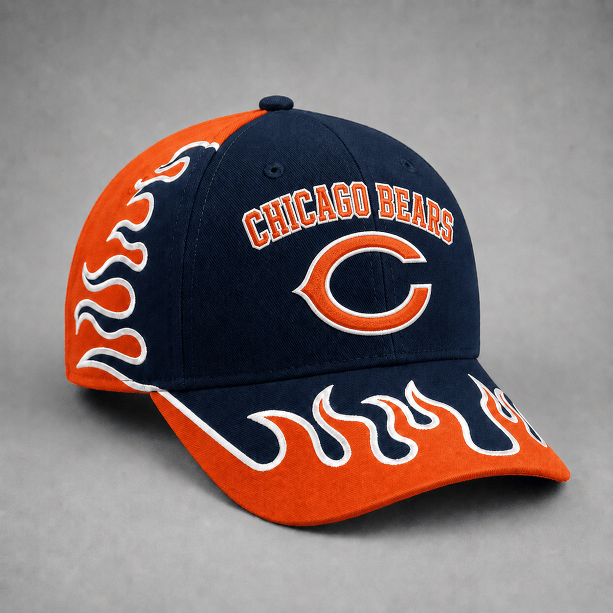 CHI Premium NFL Flame Curved Brim Baseball Cap
