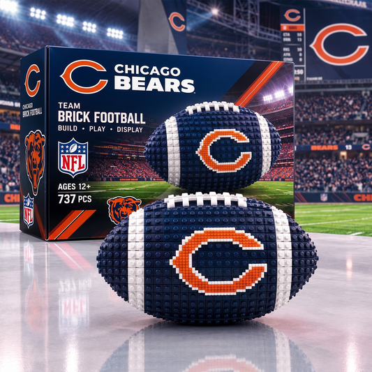 CHI X NFL Team Brick Football Building Set 3D Bricks Collector Model