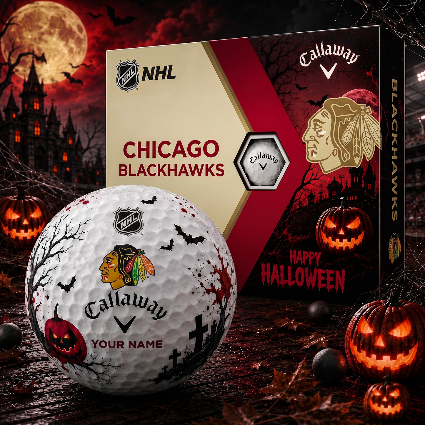 CHI X Premium NHL Halloween Golf Ball Limited Edition