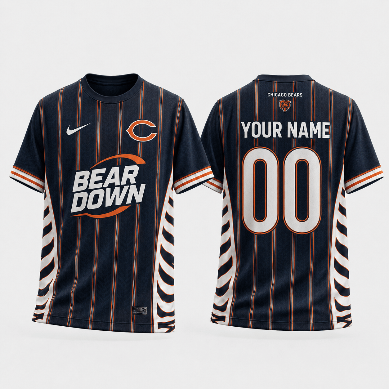 CHI x NFL Personalized T-Shirt for Football Fans
