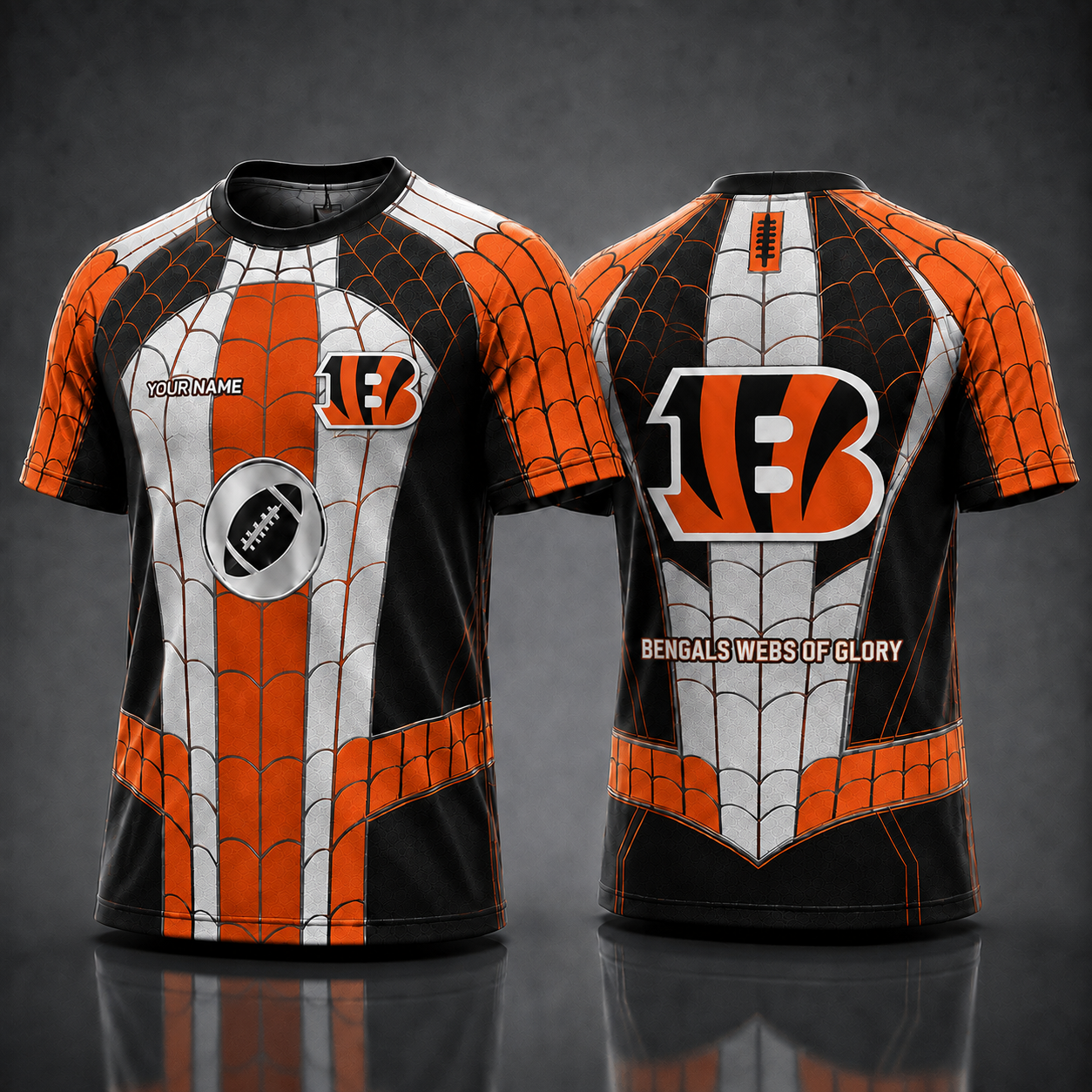 CIN NFL x Spider Personalized T-Shirt – Premium Limited Edition Gift for Football Fans