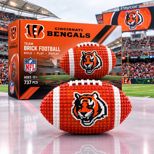 CIN X NFL Team Brick Football Building Set 3D Bricks Collector Model