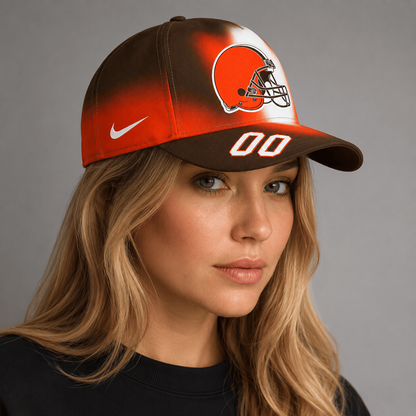 CLE Premium NFL Custom Name Number Athletic Cap