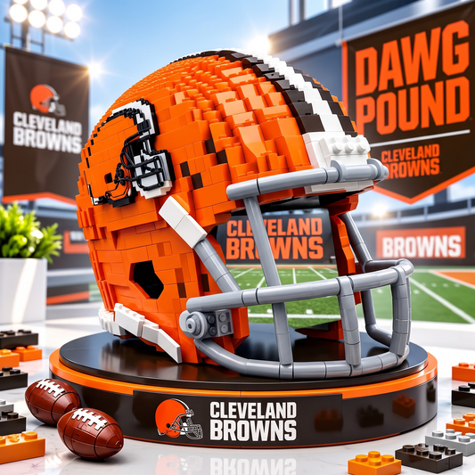 CLE X Premium NFL Football Helmet Building Block Set