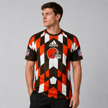 CLE x NFL Premium Geometric Fan Performance T-Shirt
