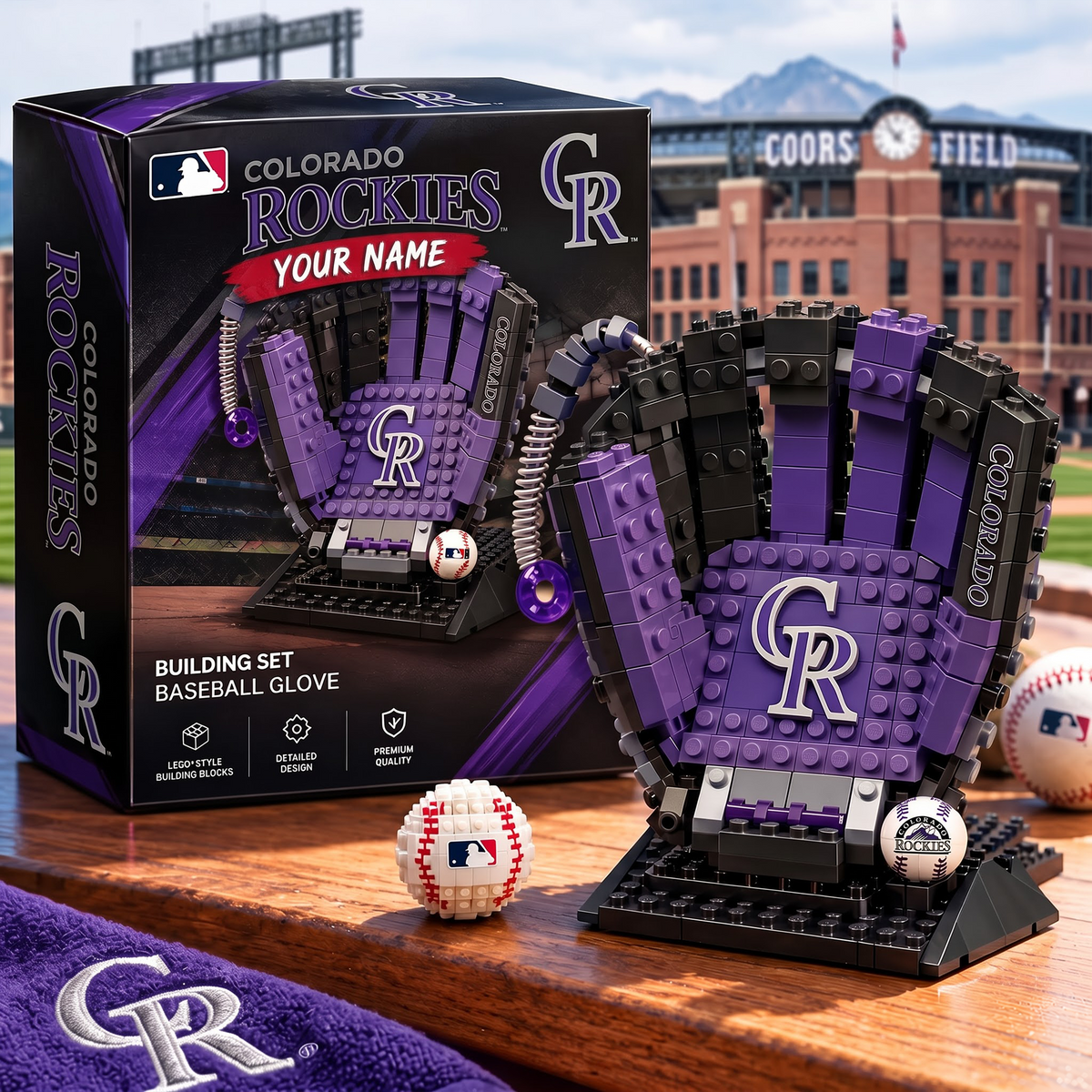 COL X MLB Teams Baseball Glove Building Block Set