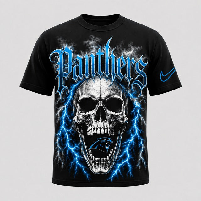 CP Premium NFL Premium Skull Lightning Graphic T-Shirt