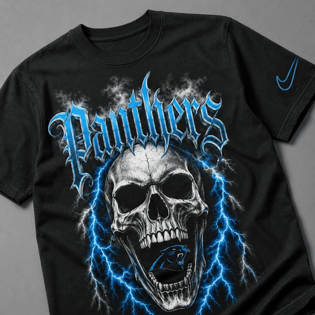 CP Premium NFL Premium Skull Lightning Graphic T-Shirt