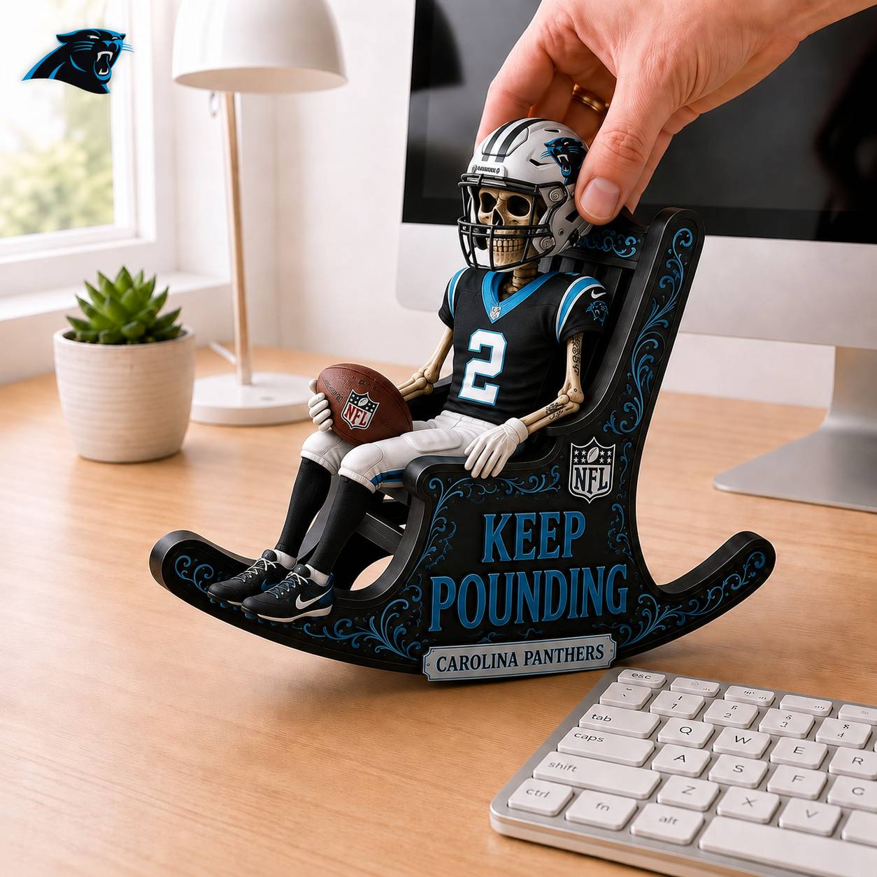 CP x NFL Skeleton Rocking Chair Custom Shape 3 Layers