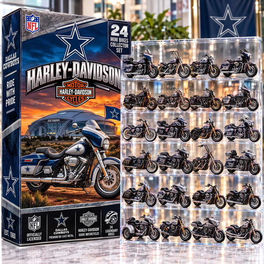 DAL X NFL 24-Day Countdown Blink Box Cruiser Motorcycles Set