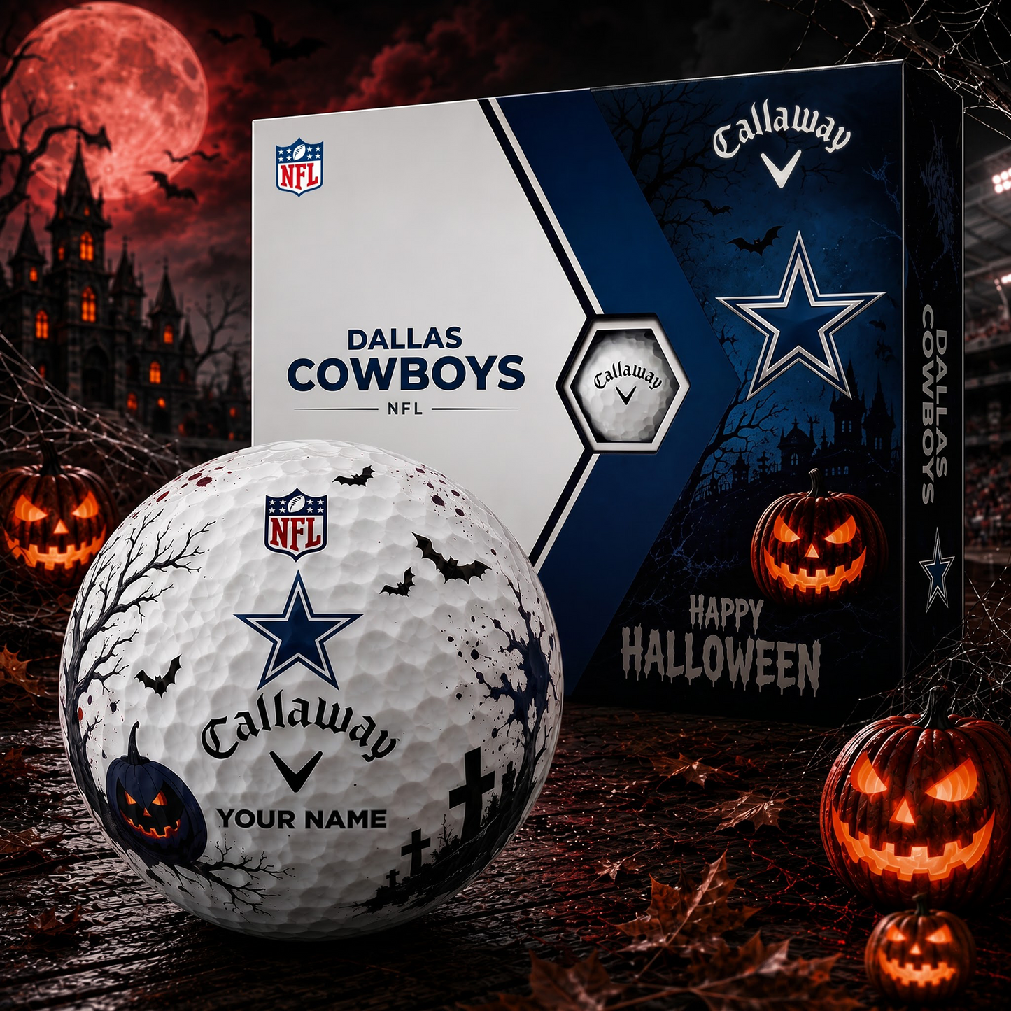 DAL X Premium NFL Halloween Golf Ball Limited Edition