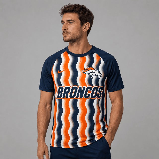 DB Premium NFL Retro Wavy Pattern Athletic T-Shirt