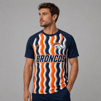DB Premium NFL Retro Wavy Pattern Athletic T-Shirt
