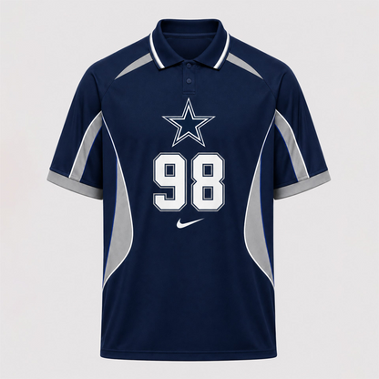 DC Premium NFL Custom Number Sports Style Polo Shirt