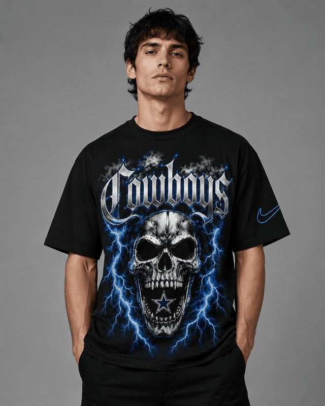 DC Premium NFL Premium Skull Lightning Graphic T-Shirt