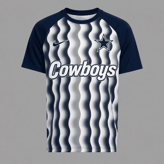 DC Premium NFL Retro Wavy Pattern Athletic T-Shirt
