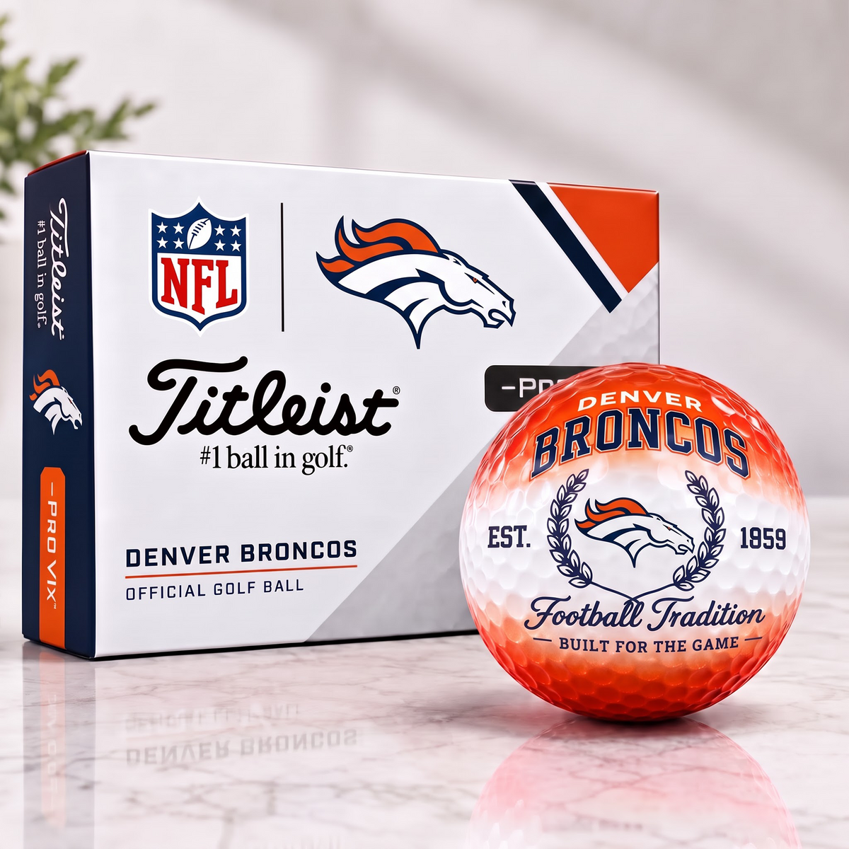 DEN X Custom NFL Football Tradition Golf Ball Set