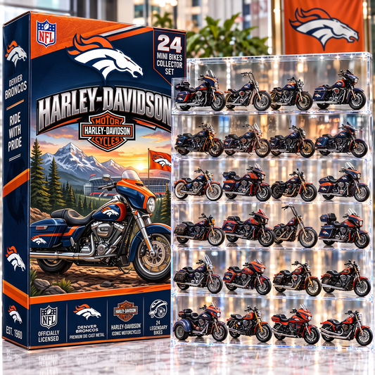 DEN X NFL 24-Day Countdown Blink Box Cruiser Motorcycles Set