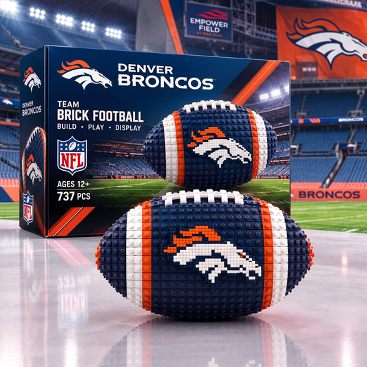 DEN X NFL Team Brick Football Building Set 3D Bricks Collector Model