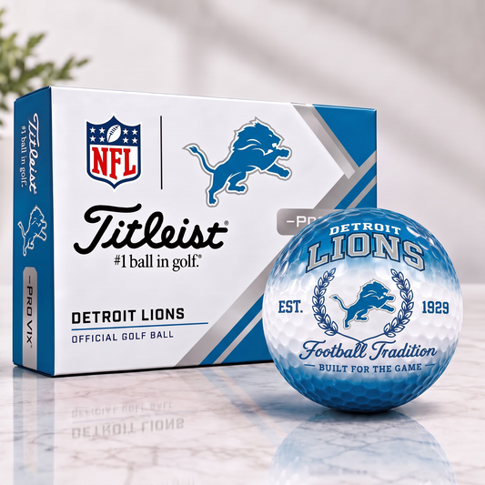 DET X Custom NFL Football Tradition Golf Ball Set