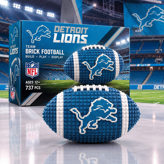 DET X NFL Team Brick Football Building Set 3D Bricks Collector Model