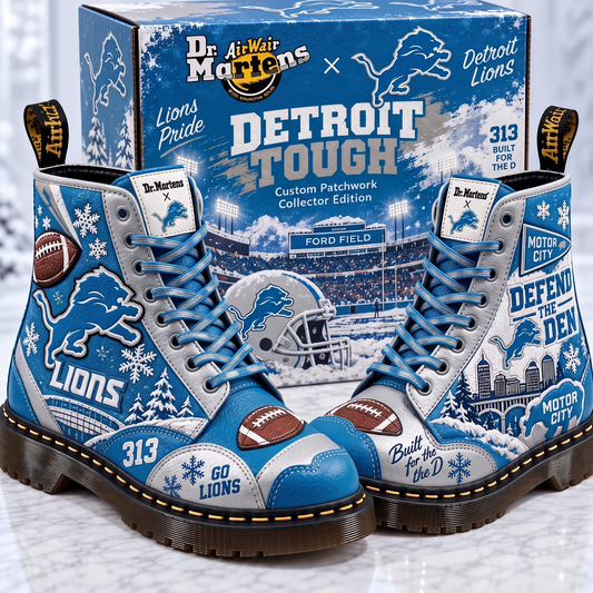 DET X Premium NFL Leather Lace-Up Boots