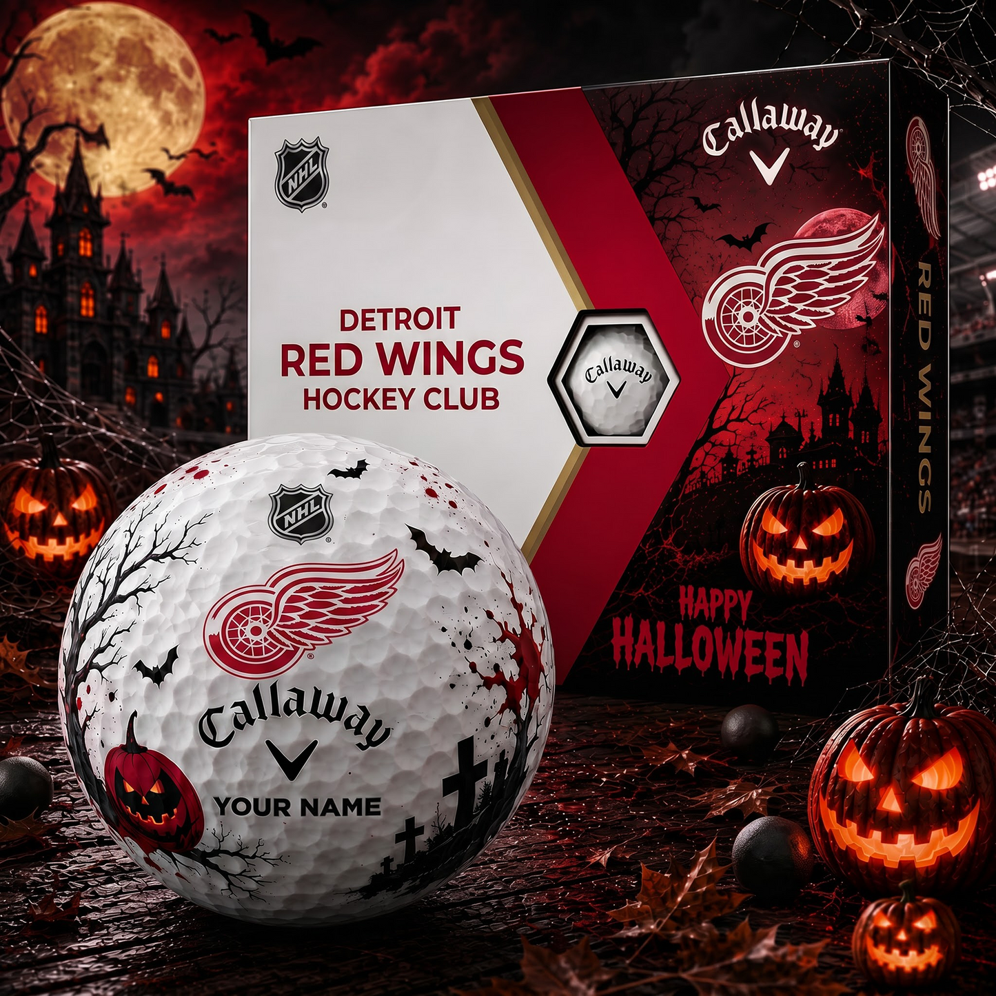 DET X Premium NHL Halloween Golf Ball Limited Edition