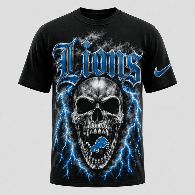 DL Premium NFL Premium Skull Lightning Graphic T-Shirt