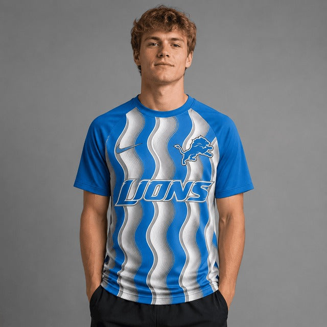 DL Premium NFL Retro Wavy Pattern Athletic T-Shirt